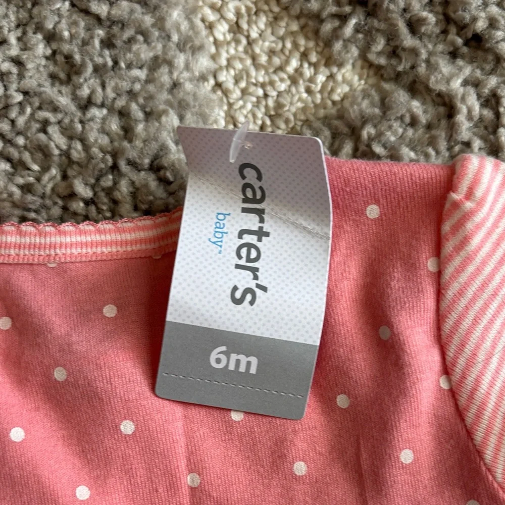 Carter's Pink Striped and Polka Dot Tee